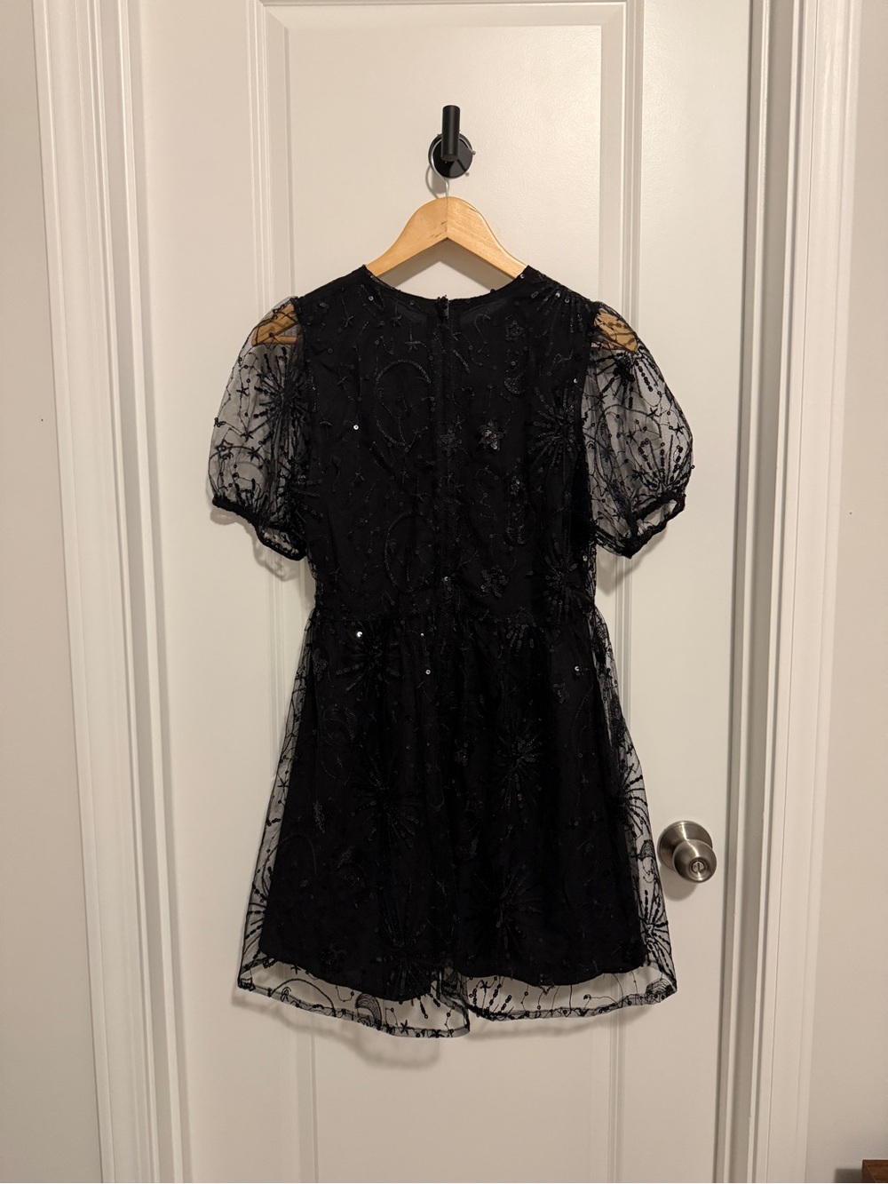 Disturbia Black Beaded Lace Mini Dress - Picture 2 of 3